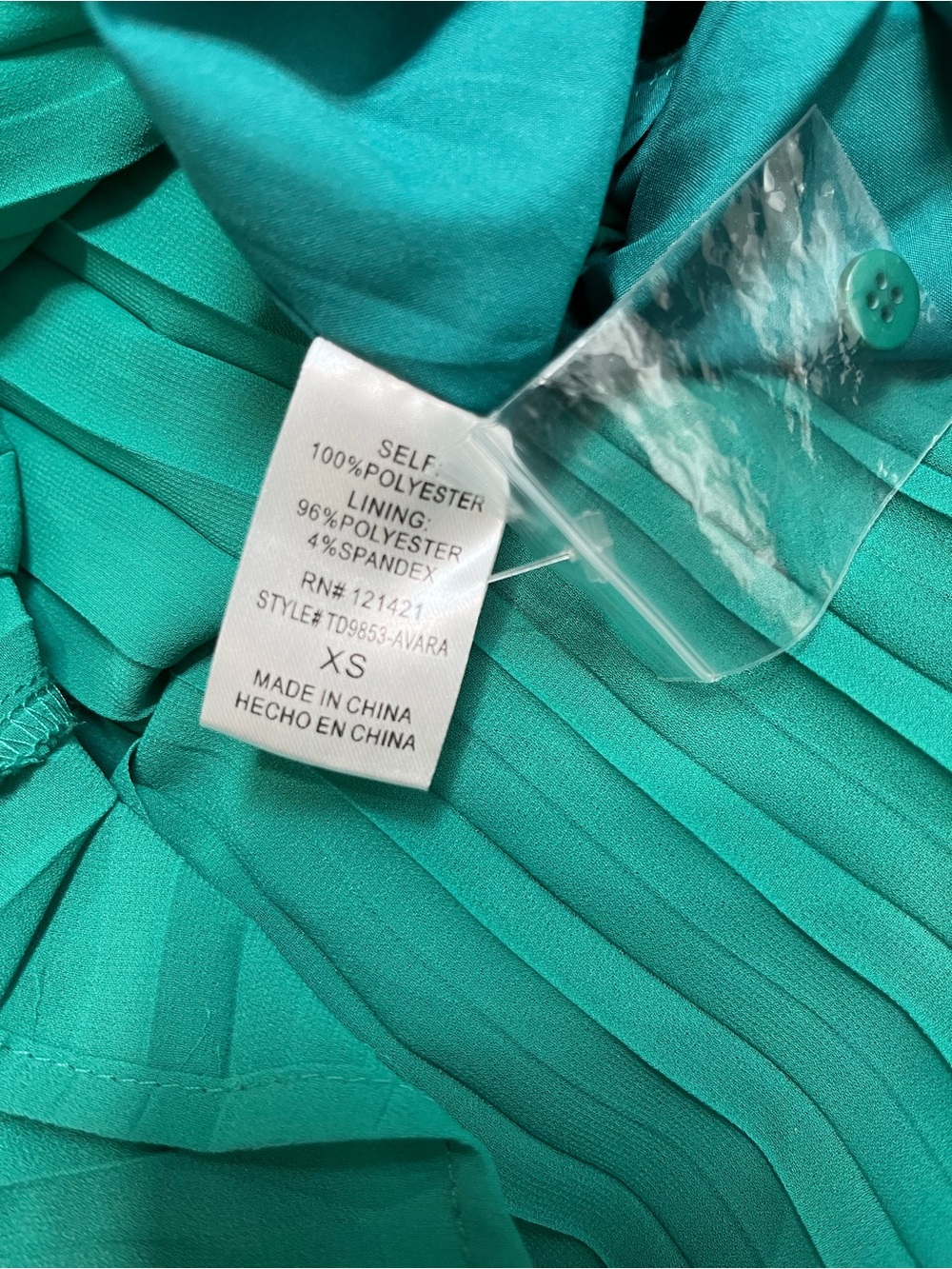 Ellison Green Pleated Maxi Dress Size Small - Picture 8 of 9